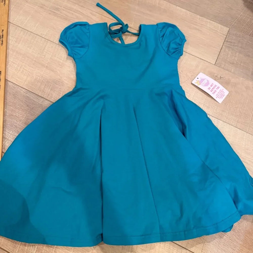 ONLY LITTLE ONCE SIZE 6 TEAL GREEN DRESS NEW
